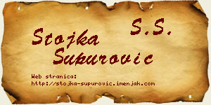 Stojka Supurović vizit kartica
